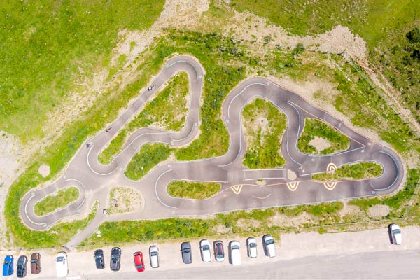 Vue en drone du Pumptrack de payolle.