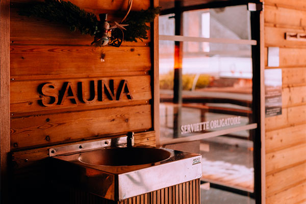 Photo de l'entrée du sauna du spa thermale aquensis.